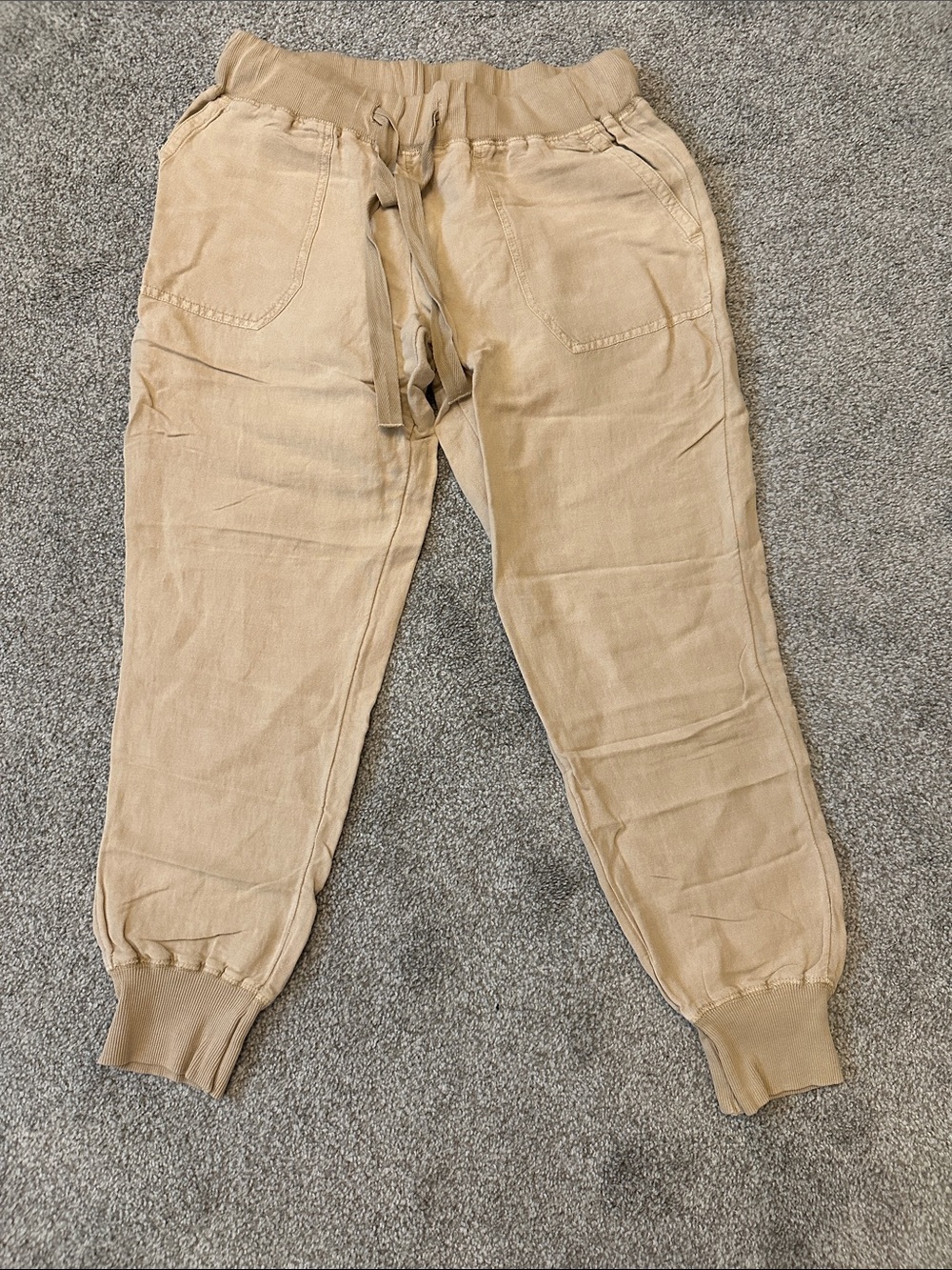Vineyard Vines Men's Beige/Tan Drawstring Joggers